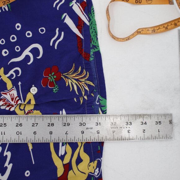 Polo Ralph Lauren Shirt Mens XL All Over Beach Aloha Graphic Print loop collar - Picture 11 of 13
